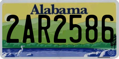 AL license plate 2AR2586