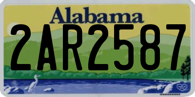 AL license plate 2AR2587