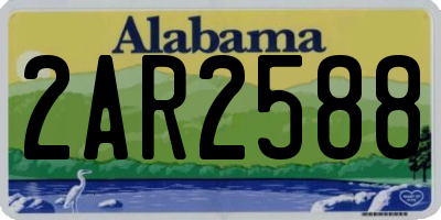 AL license plate 2AR2588