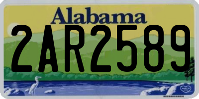 AL license plate 2AR2589
