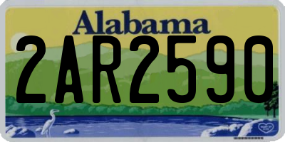 AL license plate 2AR2590