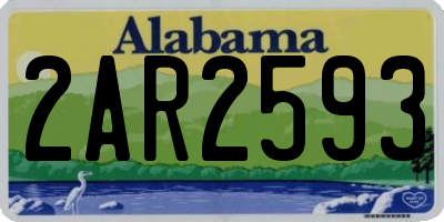 AL license plate 2AR2593