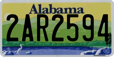 AL license plate 2AR2594