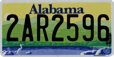 AL license plate 2AR2596