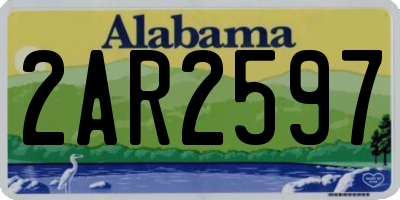 AL license plate 2AR2597