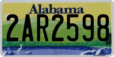 AL license plate 2AR2598