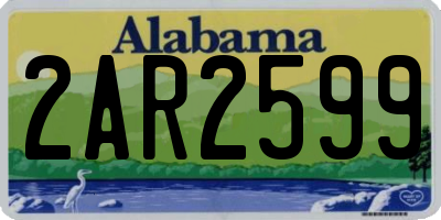 AL license plate 2AR2599