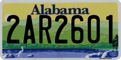 AL license plate 2AR2601