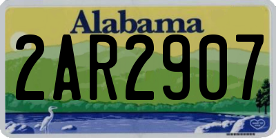 AL license plate 2AR2907