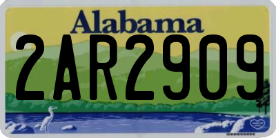AL license plate 2AR2909