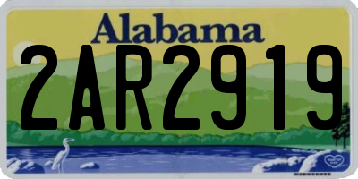 AL license plate 2AR2919
