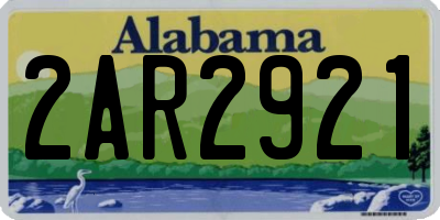 AL license plate 2AR2921