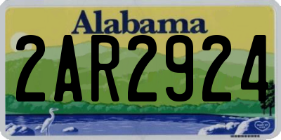AL license plate 2AR2924