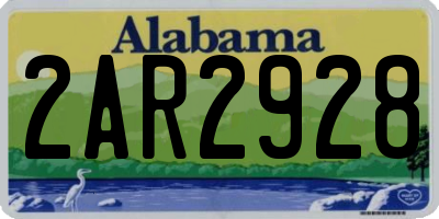 AL license plate 2AR2928