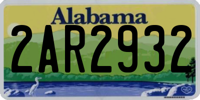 AL license plate 2AR2932
