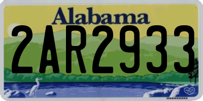 AL license plate 2AR2933