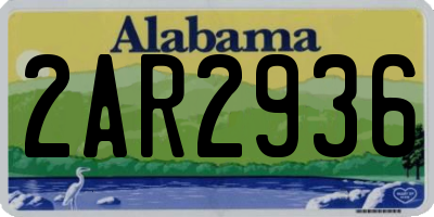 AL license plate 2AR2936