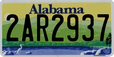 AL license plate 2AR2937