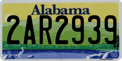 AL license plate 2AR2939
