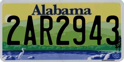 AL license plate 2AR2943