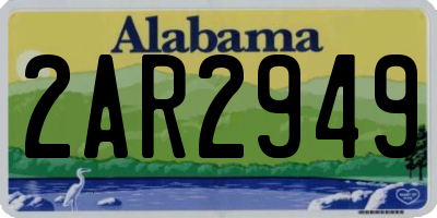 AL license plate 2AR2949
