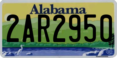 AL license plate 2AR2950