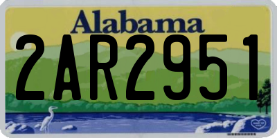 AL license plate 2AR2951