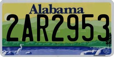 AL license plate 2AR2953
