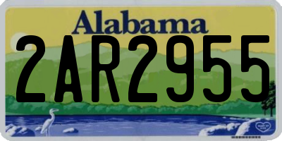 AL license plate 2AR2955