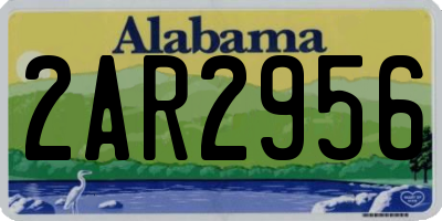 AL license plate 2AR2956