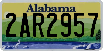 AL license plate 2AR2957