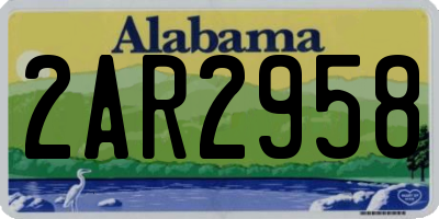 AL license plate 2AR2958