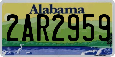 AL license plate 2AR2959