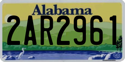 AL license plate 2AR2961
