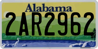 AL license plate 2AR2962