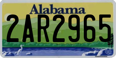 AL license plate 2AR2965