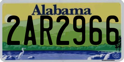 AL license plate 2AR2966