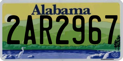 AL license plate 2AR2967