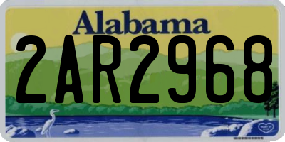 AL license plate 2AR2968