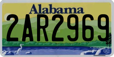 AL license plate 2AR2969