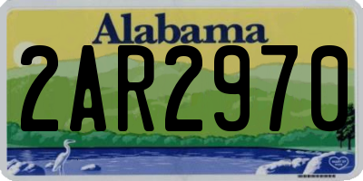 AL license plate 2AR2970