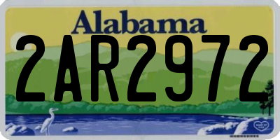 AL license plate 2AR2972