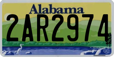 AL license plate 2AR2974