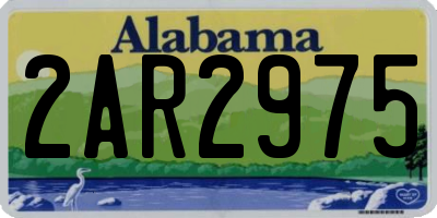 AL license plate 2AR2975