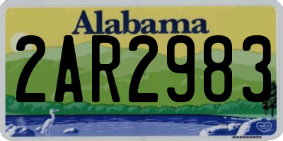 AL license plate 2AR2983