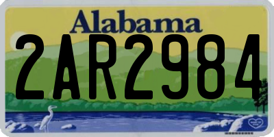 AL license plate 2AR2984
