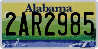 AL license plate 2AR2985