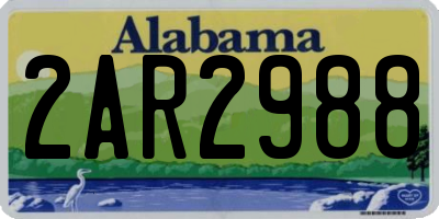 AL license plate 2AR2988