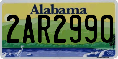 AL license plate 2AR2990