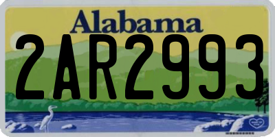 AL license plate 2AR2993